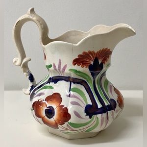 19th Century Antique Gaudy Welsh Hallmarked Unrecorded Pattern Jug Pitcher